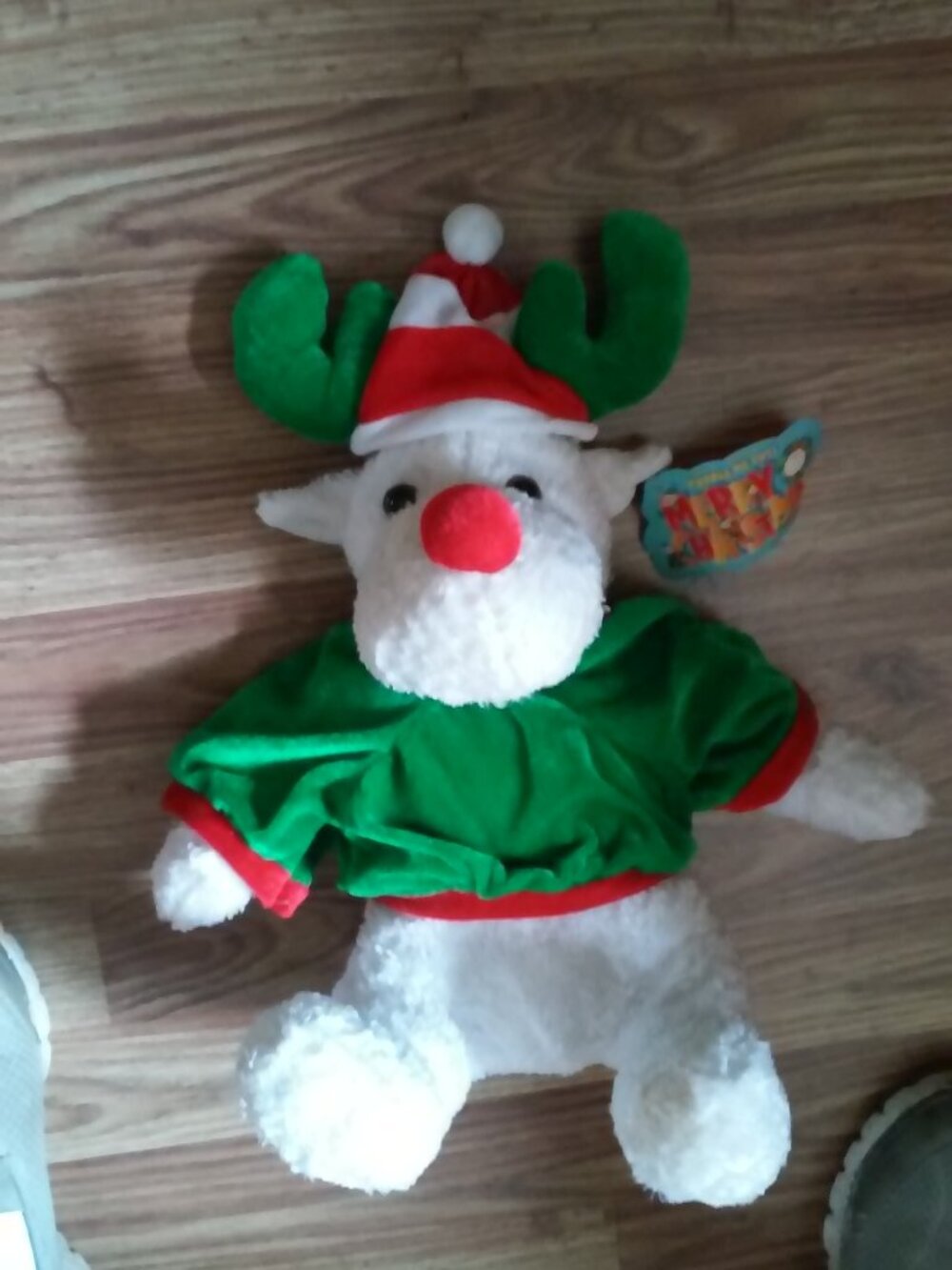 Reindeer Stuffed Animal Never Played With 13" Sitting It's Been Sitting In A Bag
